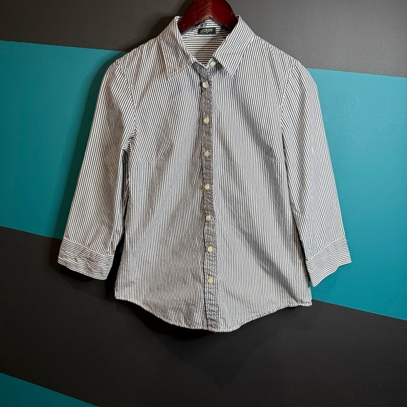 J. Crew Black and White Button Down Shirt - Picture 1 of 7